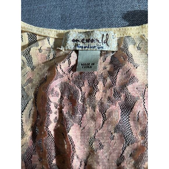 Whimsical Fairy Boho Sleeveless Tank Top Embellished Size S By One World - Picture 2 of 11